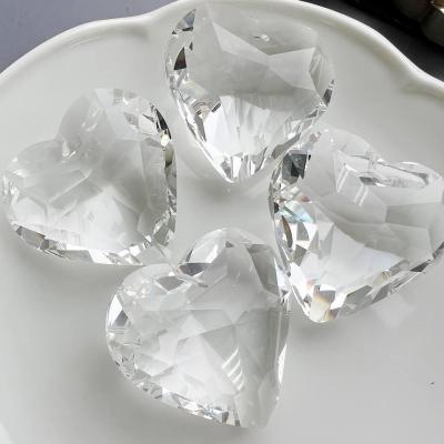 Подвеска Сердце стеклянное Граненое, 44x45.5 мм, УЦЕНКА, СС.12