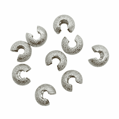 Укрывная бусина, 6 мм, сахарный, серебристый, 10 шт, 0.1.D3