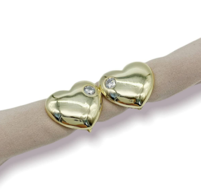 Серьги Сердце с фианитом, английский замок, 18х18 мм, 14.33