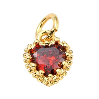 Подвеска Сердце мини, красная, 9.3x7.4 мм, М.0