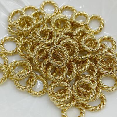 Витое колечко соединительное, рифленое, 10х2 мм, 0.8.С5