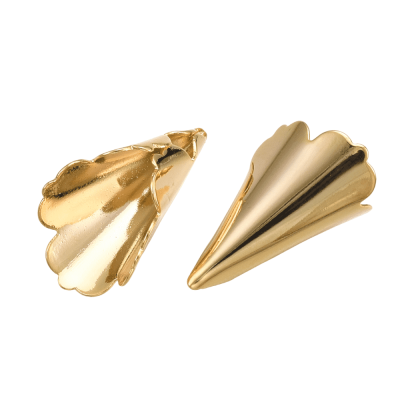 Шапочка концевик для бусины, 18х10 мм золотистая, 0.5.С1