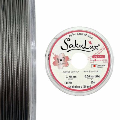 Тросик ювелирный SakuLux 7, цвет СТАЛЬ, 0.40, катушка 10 м