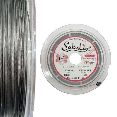 Тросик ювелирный SakuLux 7, цвет СТАЛЬ, 0.50, катушка 10 м