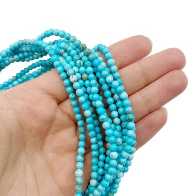 Говлит бирюзовый шар 4 мм, нить 38 см