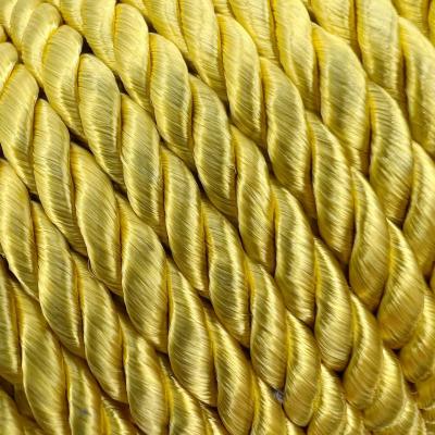Шнур витой 5 мм, желтый, 1 м