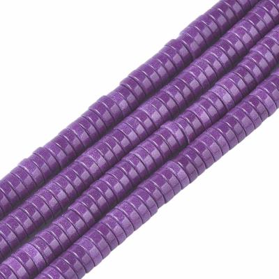 Агат, сиреневый, диск, 4x1 мм, нить 40 см НП.D2.36