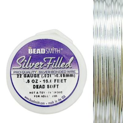 Проволока мягкая Silver Filled 22 ga - 0.66 мм, катушка 4.7 м SFW22DS