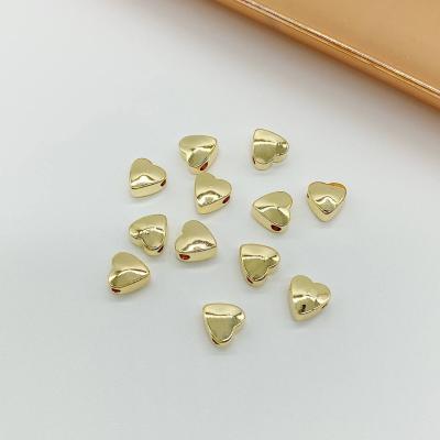 Бусина спейсер сердце 6 мм, золотистая, 0.2.А4
