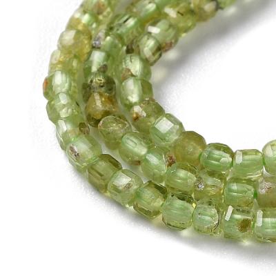 Перидот, кубик 2.5 мм, нить 38 см, НП.D1.11