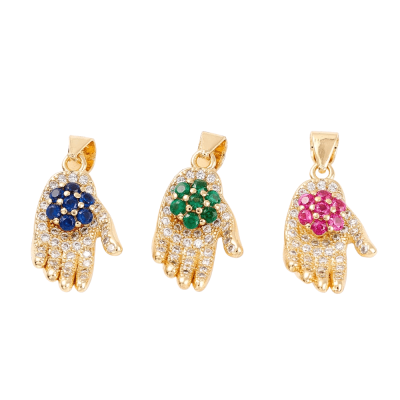 Подвеска Рука с цветком, 19х12 мм, 3.49