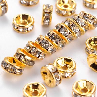 Бусина спейсер рондель золотистая, 6х3 мм, 10 шт, 0.10.А4