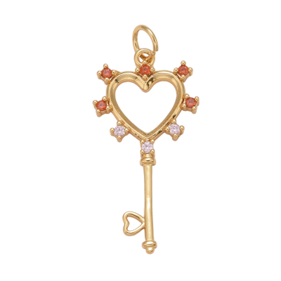 Подвеска Ключ, золотистый, 28x14 мм, 3.56