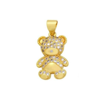Подвеска Мишка, золотистая, 23х13 мм, 4.51