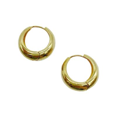 Серьги крупные, золотистые, 25 мм, уценка, 13.66