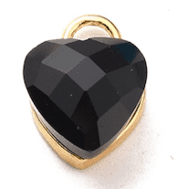 Подвеска сердце 12.5x9 мм, черный