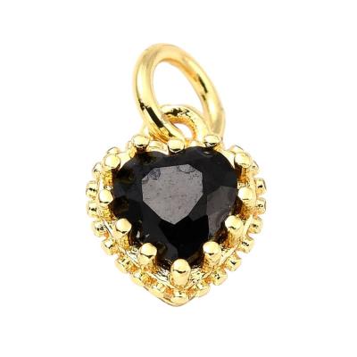 Подвеска Сердце мини, черная, 9.3x7.4 мм, М.0