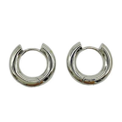 Серьги Бублики Конго Кольца, серебристые, 20х4 мм 33.22