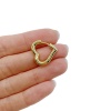 Серьги Сердечки Конго, золотистые, 20 мм, 13.16
