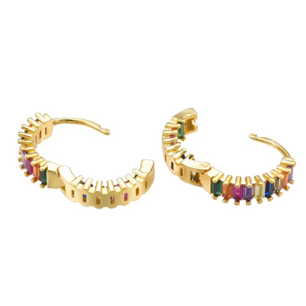 Серьги Конго Дорожка, золотистые, 13.65