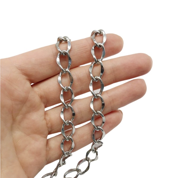 Цепь стальная, серебристая, 50 см