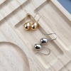 Серьги Капли, золотистые, 12х10 мм, 17.39