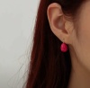Серьги капли эмаль фуксия 23x10 мм СТ.15