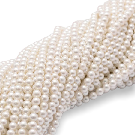 Жемчуг Shell Pearl, шар, 4 мм, нить 40 см