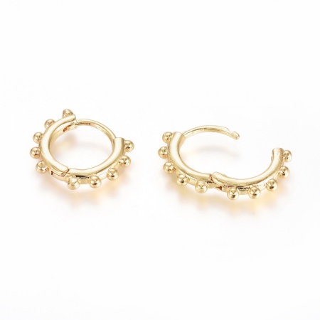 Серьги Конго Шарики мини 13x16 мм, золотистые, 13.36