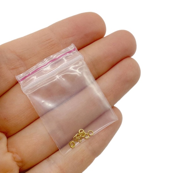 Маленькие соединительные колечки, золотистые, 2х0.8 мм, 10 шт