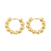Серьги Конго Шарики 20х22, золотистый, 13.75