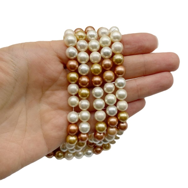 Жемчуг Shell Pearl, микс, 8 мм, нить 39 см