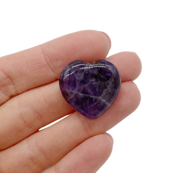 Бусина Сердце аметист, 25 мм, 0.В