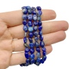 Лазурит галтовка фриформ 5-10 мм, нить 39 см, НП.С2.16