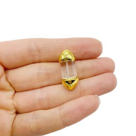 Бусина прозрачный кварц, 25х12 мм, 29.65