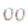 Серьги Конго Дорожка мини 14х2.5 мм, серебристые, 13.56
