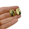 Серьги пусеты Прямоугольные, золотистые, 22x16 мм, 16.27