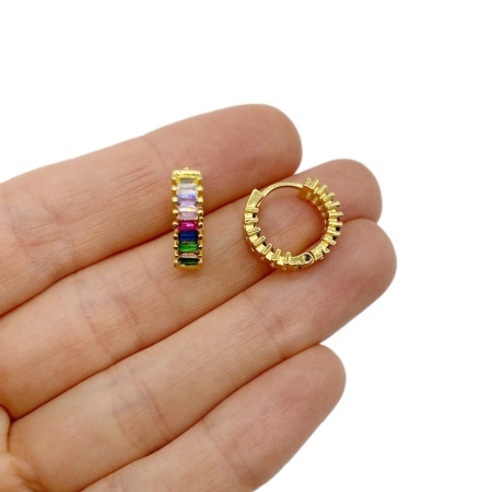 Серьги Конго Дорожка, золотистые, 13.65