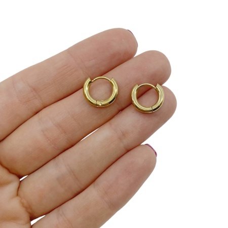 Серьги Конго мини 14х2.5 мм, золотистые 33.14