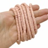 Каучук 6 мм, пыльный розовый, шайба, нить 40 см, СТ.10.02