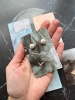 Дисплей для украшений, серый мрамор 9x6 см