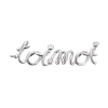 Подвеска Надпись "toimoi", серебристая, 32.5x7 мм, 12.21