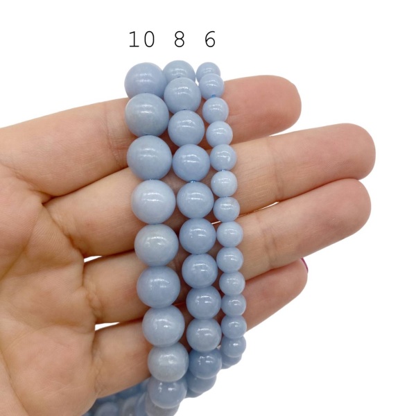 Ангелит шар, 10 мм, нить 19 см, НП.С2.110