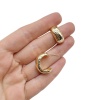 Серьги полукольца, золотистые, 23х9 мм, 16.55