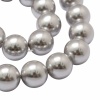 Жемчуг Shell Pearl, серый, 10 мм, нить 40 см