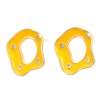 Швензы пусеты Бублик, желтая эмаль, 15х15 мм, 15.61